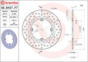 Brembo BRAKE ROTOR FIXED SERIE ORO PRIME LINE - Silver, Stainless Steel, One Piece (Fixed) - 68B407P7
