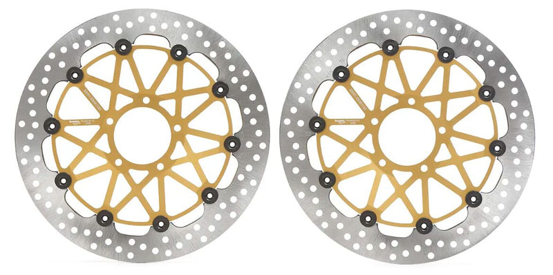 Brembo BRAKE ROTOR KIT SUPERSPORT RACING XTRA LINE - Front, Gold, Silver, Stainless Steel - 208973711
