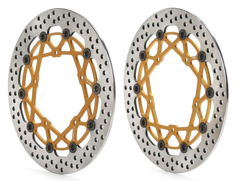 Brembo BRAKE ROTOR KIT SUPERSPORT RACING XTRA LINE - Front, Gold, Silver, Stainless Steel - 208973748