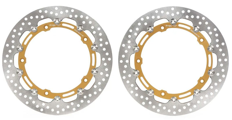 Brembo BRAKE ROTOR KIT SUPERSPORT RACING XTRA LINE - Front, Gold, Silver, Stainless Steel - 208973751