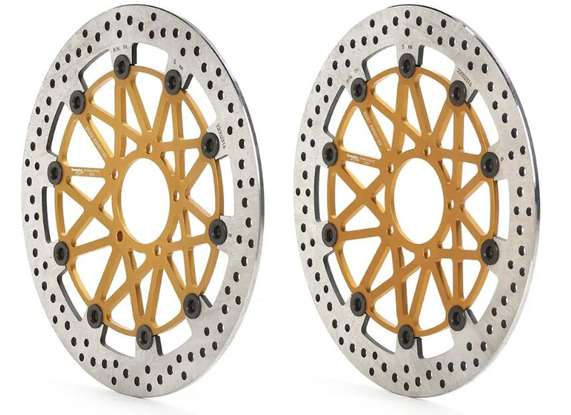 Brembo BRAKE ROTOR KIT SUPERSPORT RACING XTRA LINE - Front, Gold, Silver, Stainless Steel - 208B85911