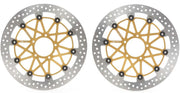 Brembo BRAKE ROTOR KIT SUPERSPORT RACING XTRA LINE - Front, Gold, Silver, Stainless Steel - 208B85911