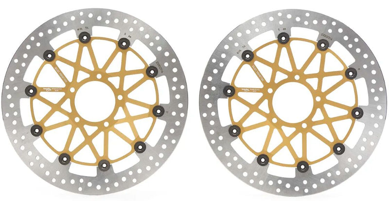 Brembo BRAKE ROTOR KIT SUPERSPORT RACING XTRA LINE - Front, Gold, Silver, Stainless Steel - 208B85911