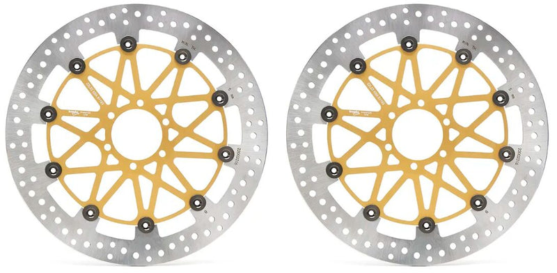 Brembo BRAKE ROTOR KIT SUPERSPORT RACING XTRA LINE - Front, Gold, Silver, Stainless Steel - 208B85925