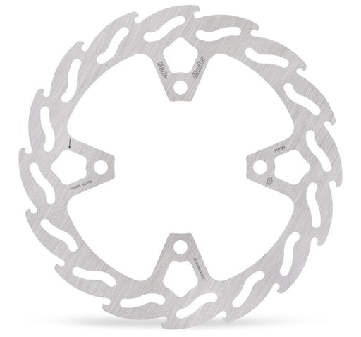 Moto-Master Flame Fixed Brake Rotor - Silver,  Stainless Steel - One Piece (Fixed)