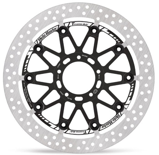 Moto-Master HALO series T-Floater brake rotor - Black,  Stainless Steel - Two Piece (Floating) - 117087