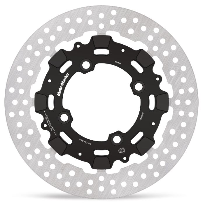 Moto-Master HALO series T-Floater brake rotor - Black,  Stainless Steel - Two Piece (Floating) - 116131