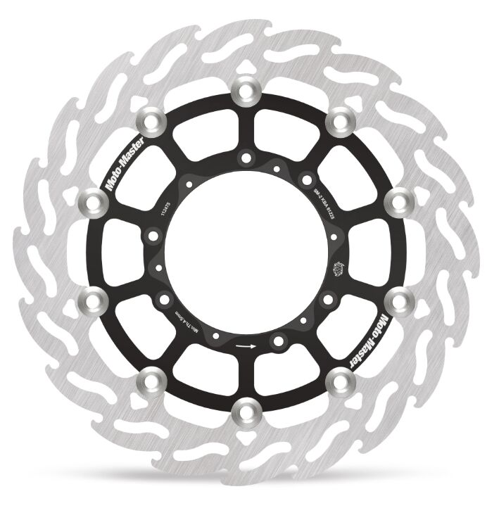 Moto-Master Flame Series Floating Rotor - Black,  Stainless Steel - Two Piece (Floating) - 112475