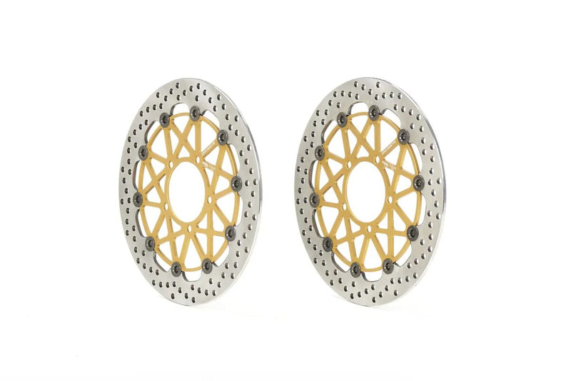 Brembo BRAKE ROTOR KIT SUPERSPORT RACING XTRA LINE - Front, Gold, Silver, Stainless Steel - 208973756