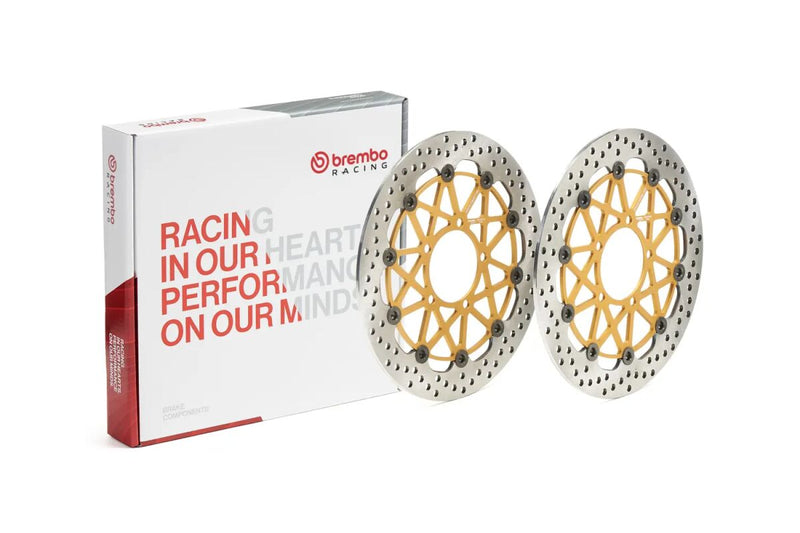 Brembo BRAKE ROTOR KIT SUPERSPORT RACING XTRA LINE - Front, Gold, Silver, Stainless Steel - 208973756