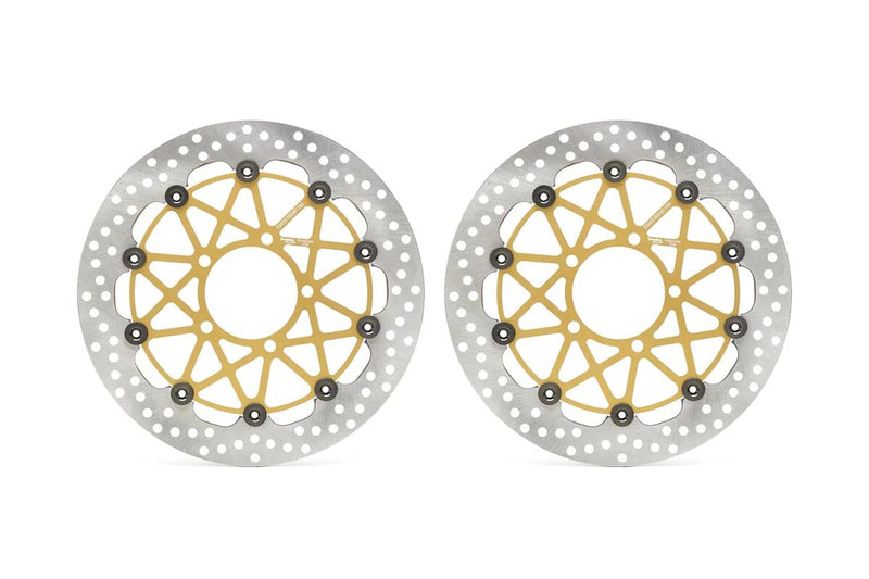 Brembo BRAKE ROTOR KIT SUPERSPORT RACING XTRA LINE - Front, Gold, Silver, Stainless Steel - 208973756