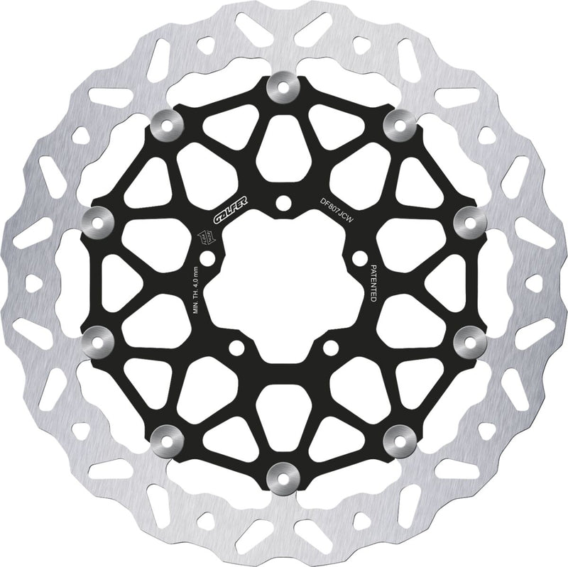 Galfer Floatech Brake Rotors - Black,  Silver - Floating