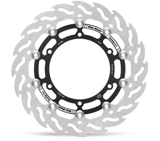 Moto-Master Flame Series Rotor Race - Black,  Stainless Steel - Two Piece (Floating) - 112185