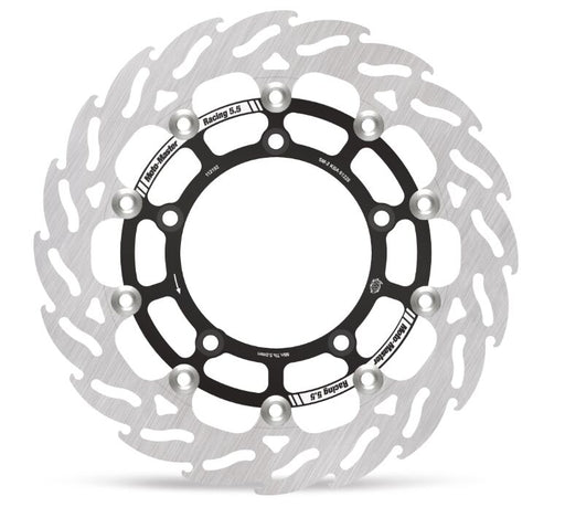 Moto-Master Flame Series Rotor Race - Black,  Stainless Steel - Two Piece (Floating) - 112192