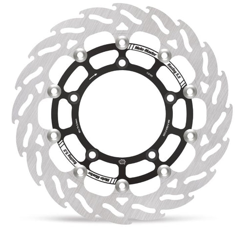 Moto-Master Flame Series Rotor Race - Black,  Stainless Steel - Two Piece (Floating) - 112193