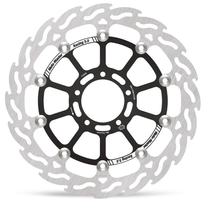Moto-Master Halo Series Floating Rotor - Black,  Stainless Steel - Two Piece (Floating)