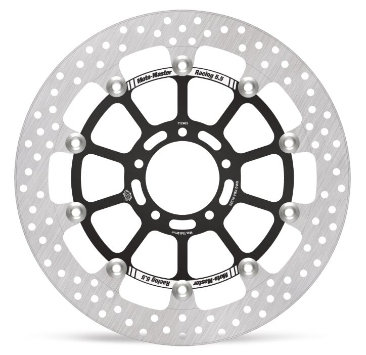Moto-Master Halo Series Floating Racing Rotor - Black,  Stainless Steel - Two Piece (Floating) - 112409