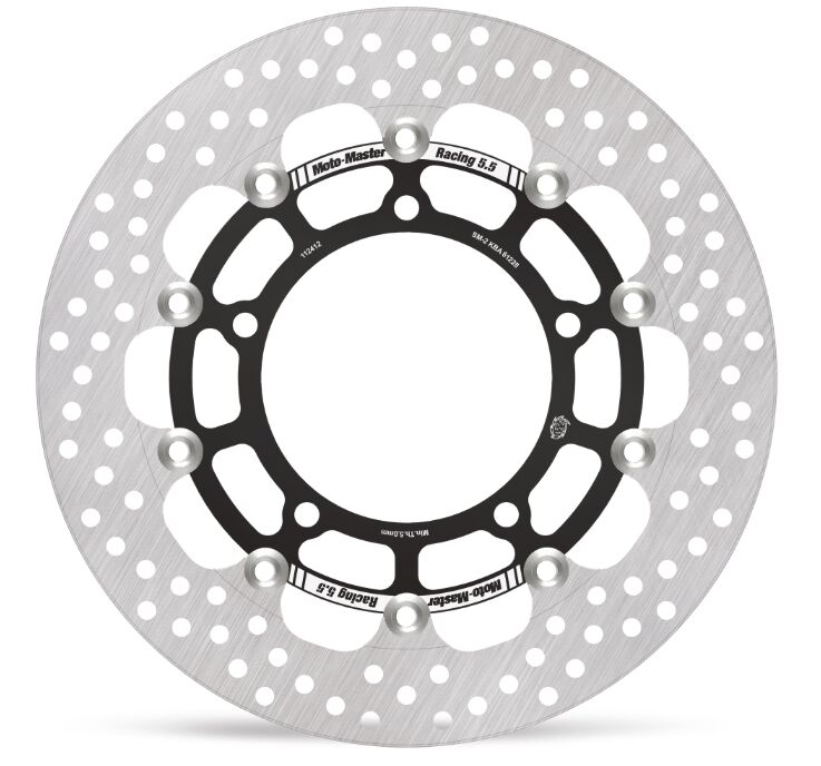 Moto-Master Halo Series Floating Racing Rotor - Black,  Stainless Steel - Two Piece (Floating) - 112412