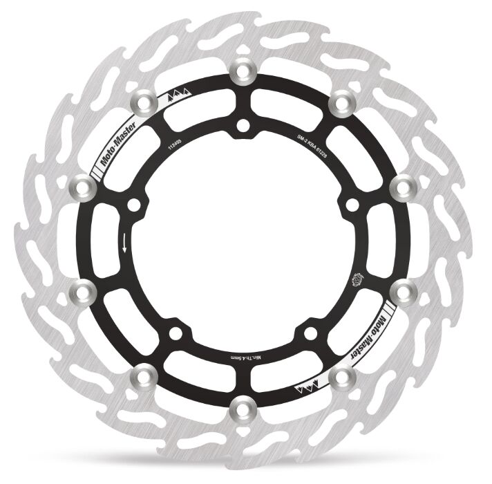 Moto-Master Flame Series Floating Rotor - Black,  Stainless Steel - Two Piece (Floating) - 112455