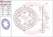 Brembo BRAKE ROTOR FIXED SERIE ORO PRIME LINE - Front, Rear, Stainless Steel - 68B407H8