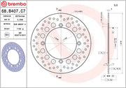 Brembo BRAKE ROTOR FIXED SERIE ORO PRIME LINE - Front, Rear, Stainless Steel - 68B407C7