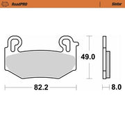 Moto-Master RoadPRO Sinder Brake Pad Front - Sintered Metal - 416701
