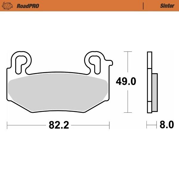 Moto-Master RoadPRO Sinder Brake Pad Front - Sintered Metal - 416701