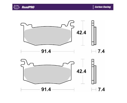 Moto-Master RoadPRO Carbon Racing Brake Pads - 416906