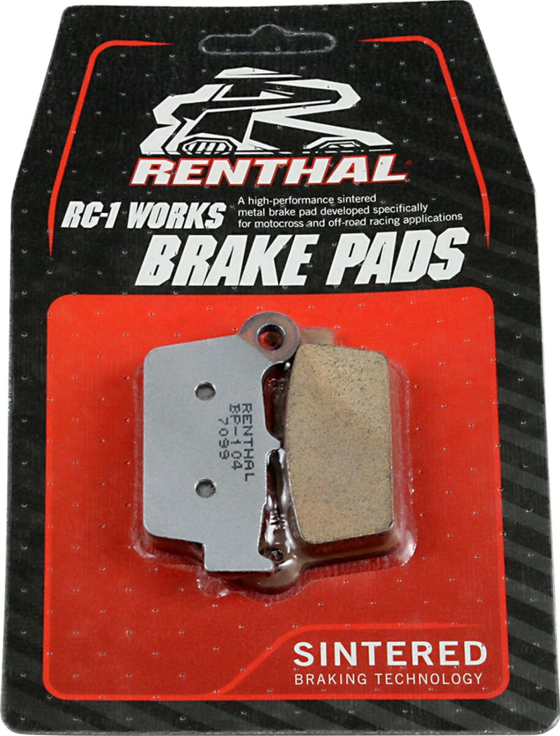 RENTHAL RC-1 Works Brake Pads - Rear, Sintered Metal - BP-104