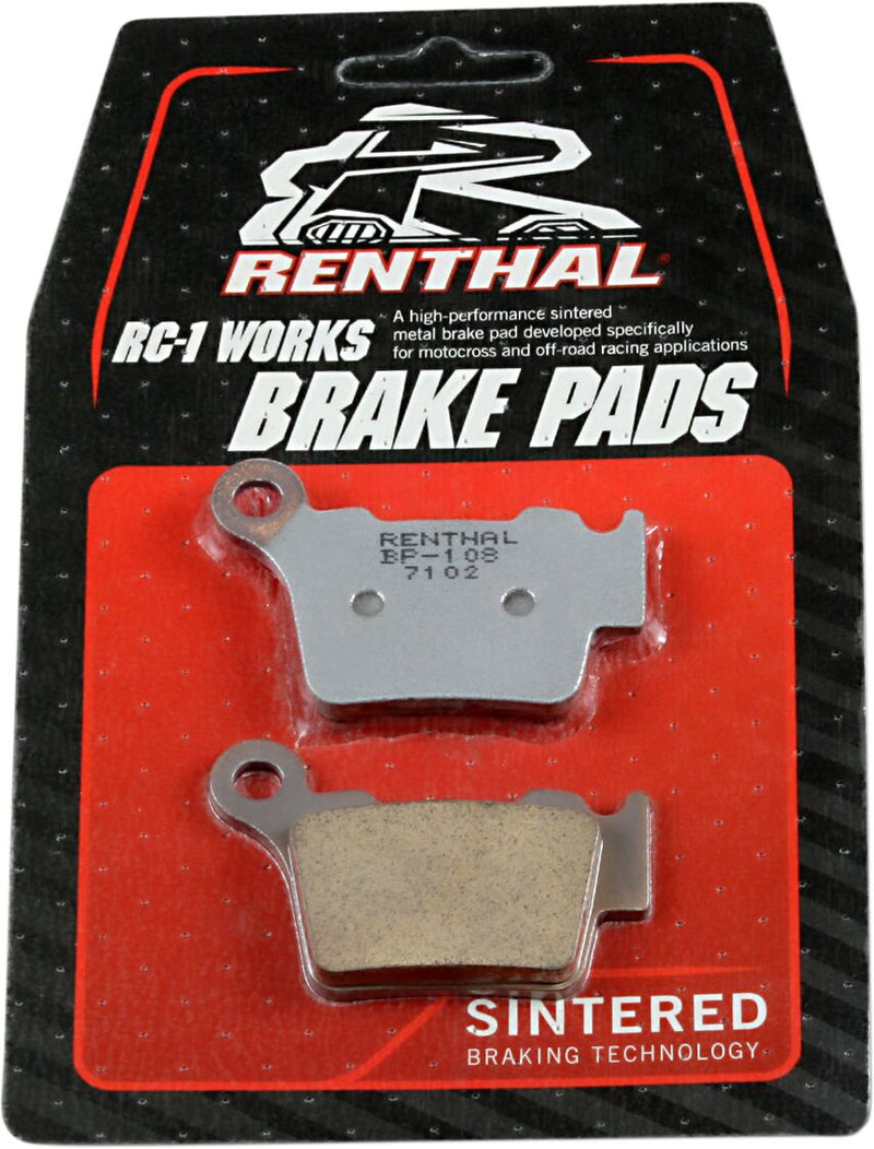 RENTHAL RC-1 Works Brake Pads - Rear, Sintered Metal - BP-108