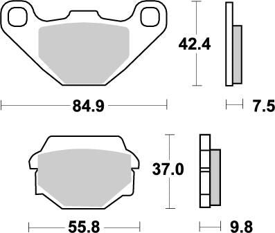 Moto-Master Nitro Brake Pads - Sintered Metal - 91121