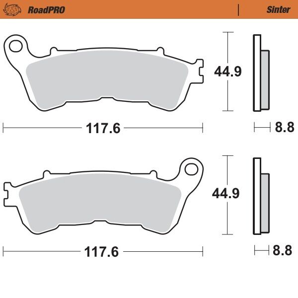 Moto-Master RoadPRO Sinder Brake Pad Front - Sintered Metal - 406501