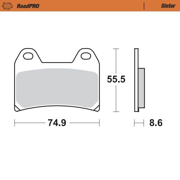 Moto-Master RoadPRO Sinder Brake Pad Front - Sintered Metal - 404301