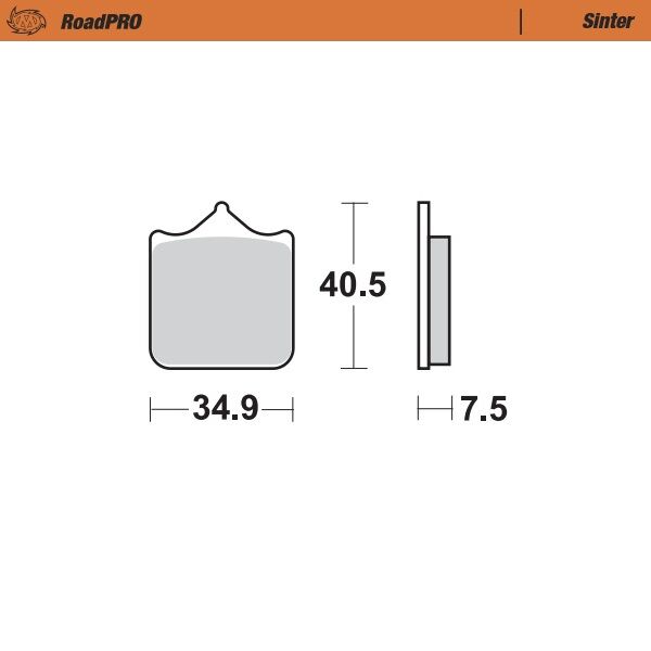 Moto-Master RoadPRO Sinder Brake Pad Front - Sintered Metal - 405501