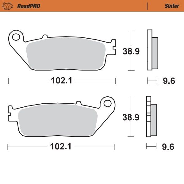 Moto-Master RoadPRO Sinder Brake Pad Front - Sintered Metal - 404001