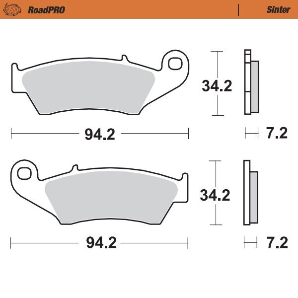 Moto-Master RoadPRO Sinder Brake Pad Front - Sintered Metal - 403901