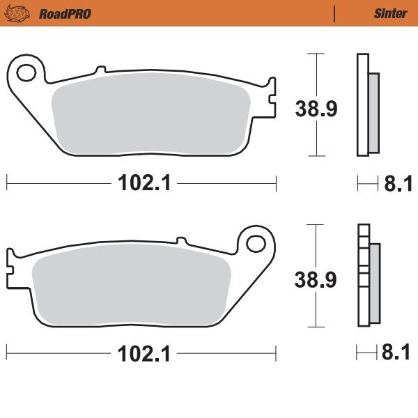Moto-Master RoadPRO Sinter Scooter - Sintered Metal - 400703