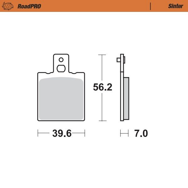 Moto-Master RoadPRO Sinder Brake Pad Rear - Sintered Metal - 401702