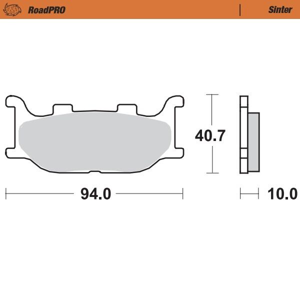 Moto-Master RoadPRO Sinder Brake Pad Front - Sintered Metal - 403801