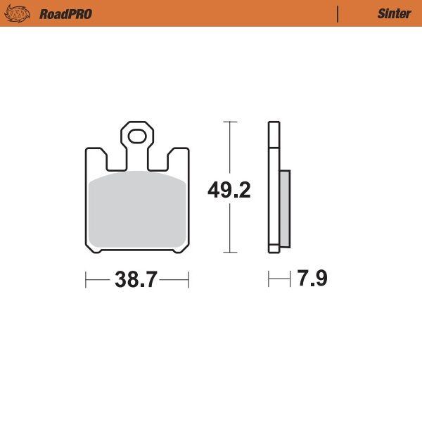 Moto-Master RoadPRO Sinder Brake Pad Front - Sintered Metal - 406101