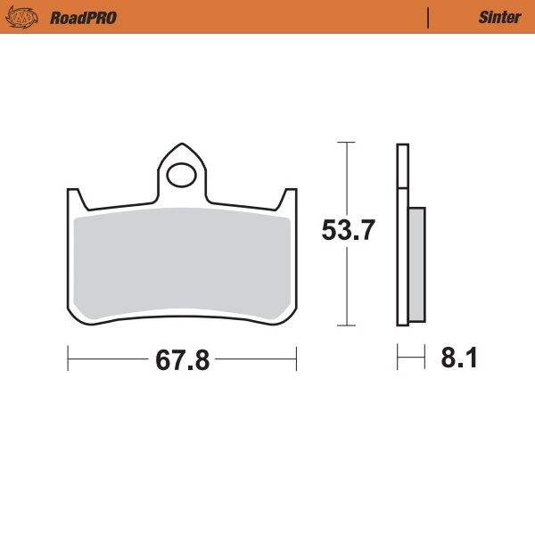 Moto-Master RoadPRO Sinder Brake Pad Front - Sintered Metal - 402301