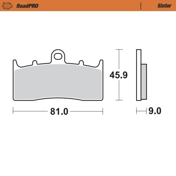 Moto-Master RoadPRO Sinder Brake Pad Front - Sintered Metal - 405901