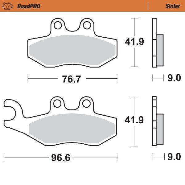 Moto-Master RoadPRO Sinter Scooter - Sintered Metal - 400403