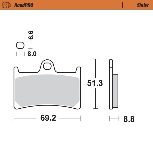 Moto-Master RoadPRO Sinter Scooter - Sintered Metal - 401403