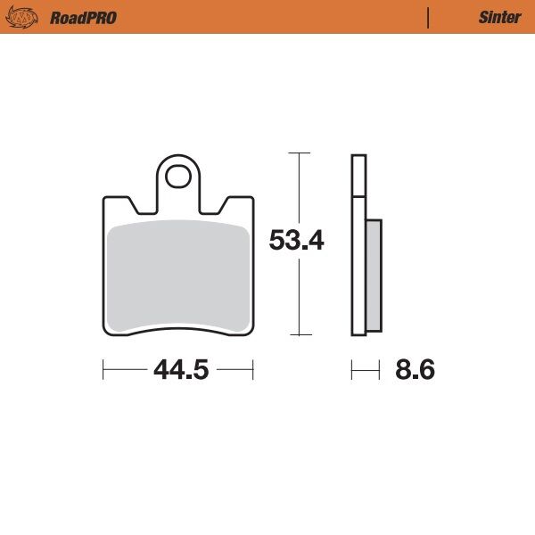 Moto-Master RoadPRO Sinder Brake Pad Front - Sintered Metal - 405301