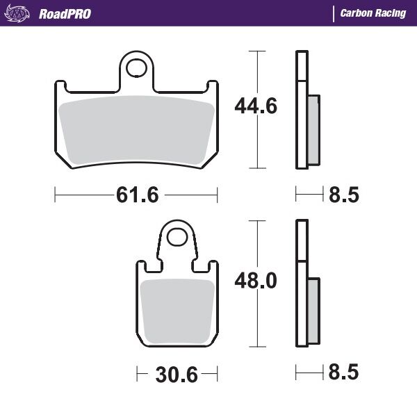 Moto-Master RoadPRO Carbon Racing Brake Pads - 406906
