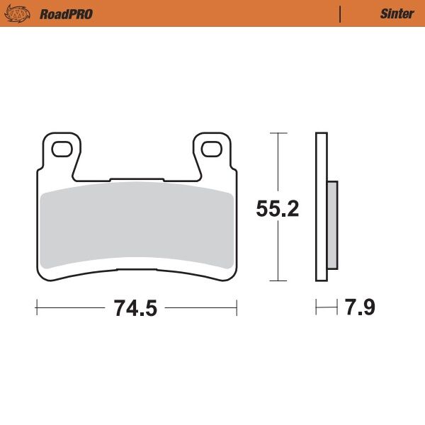 Moto-Master RoadPRO Sinder Brake Pad Front - Sintered Metal - 407901