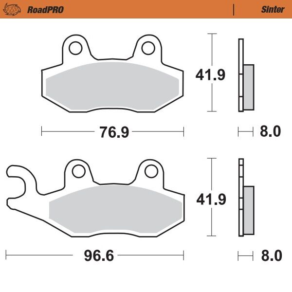 Moto-Master RoadPro Sintered Metal Brake Pads