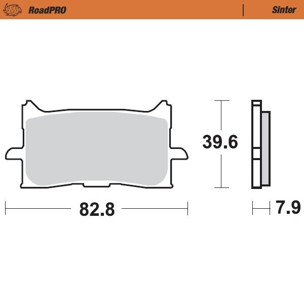 Moto-Master RoadPRO Sinder Brake Pad Front - Sintered Metal - 412701