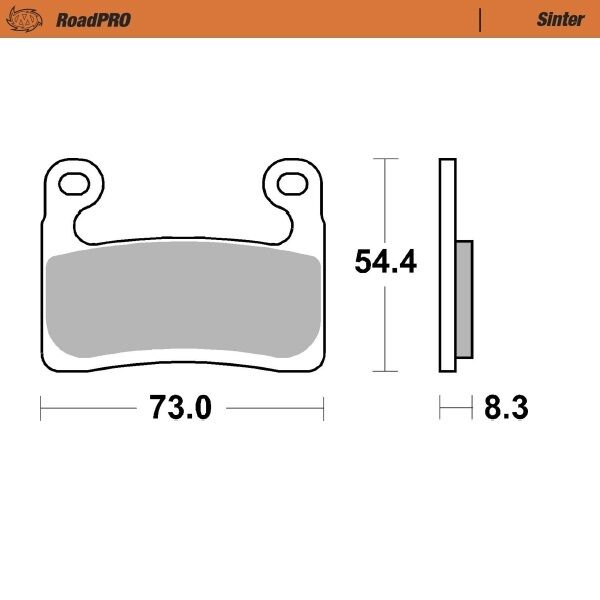 Moto-Master RoadPRO Sinder Brake Pad Front - Sintered Metal - 413501